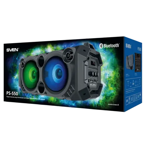 Портативная колонка SVEN PS-550 36 Вт Bluetooth 10 часов Черная Портативная колонка SVEN PS-550 36 Вт Bluetooth 10 часов Черная