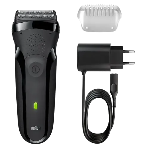 Электробритва мужская Braun Series 3 300s, сеточная, 3D головка, аккумулятор, черная