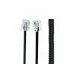 Спиральный кабель для телефонной трубки TC4P4CS-2M RJ10 4P4C 2 м Черный