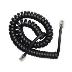 Спиральный кабель для телефонной трубки TC4P4CS-2M RJ10 4P4C 2 м Черный Спиральный кабель для телефонной трубки TC4P4CS-2M RJ10 4P4C 2 м Черный