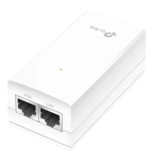 PoE адаптер TP-Link 24 В пассивный, гигабитный, 12 Вт, белый PoE адаптер TP-Link 24 В пассивный, гигабитный, 12 Вт, белый