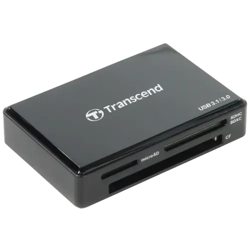 Кардридер Transcend TS-RDC8 USB Type-C для SD, microSD и CompactFlash, чёрный