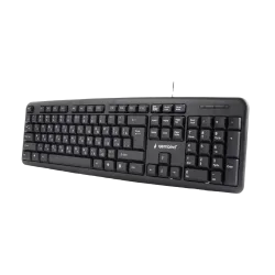 Клавиатура Gembird KB-U-103-RU проводная, мембранная, чёрная, USB, English/Русский