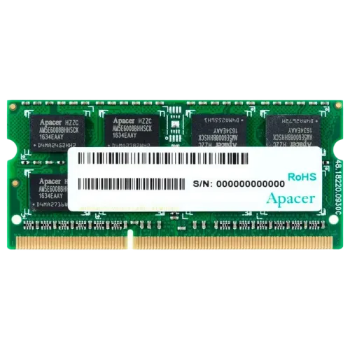 Оперативная память Apacer AS08GFA60CATBGJ 8 ГБ DDR3L 1600 МГц SO-DIMM для ноутбука Оперативная память Apacer AS08GFA60CATBGJ 8 ГБ DDR3L 1600 МГц SO-DIMM для ноутбука