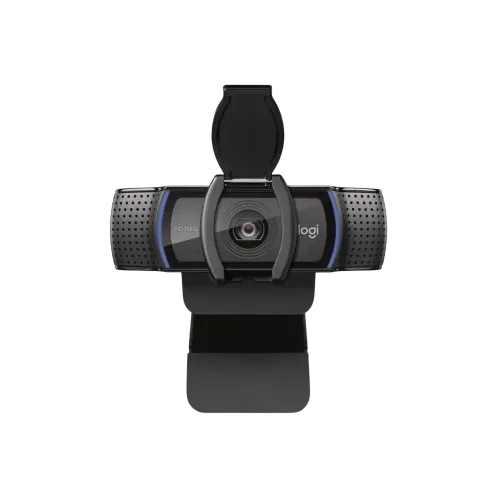 Веб-камера Logitech C920S Pro Full HD 1080p, автофокус, стереомикрофоны, шторка конфиденциальности, чёрная Веб-камера Logitech C920S Pro Full HD 1080p, автофокус, стереомикрофоны, шторка конфиденциальности, чёрная