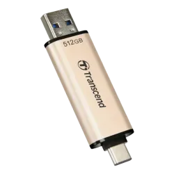 USB-флешка Transcend JetFlash 930C 512 ГБ USB 3.1, USB Type-C + Type-A, золотая