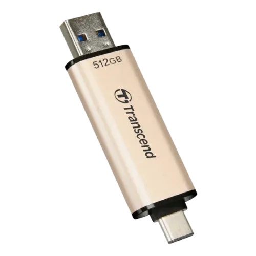 USB-флешка Transcend JetFlash 930C 512 ГБ USB 3.1, USB Type-C + Type-A, золотая USB-флешка Transcend JetFlash 930C 512 ГБ USB 3.1, USB Type-C + Type-A, золотая