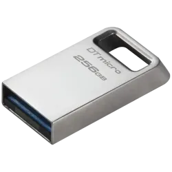 Флеш-накопитель Kingston DataTraveler Micro 256 ГБ USB 3.2, 200 МБ/с, серебристый