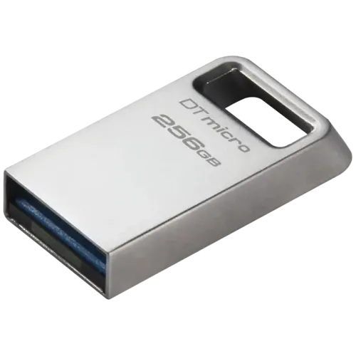 Флеш-накопитель Kingston DataTraveler Micro 256 ГБ USB 3.2, 200 МБ/с, серебристый Флеш-накопитель Kingston DataTraveler Micro 256 ГБ USB 3.2, 200 МБ/с, серебристый