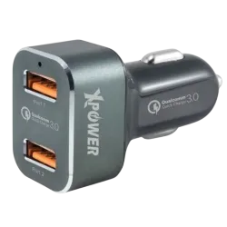 Автомобильное зарядное устройство XO CC58, 2 × USB-A, 2.1 А, серое