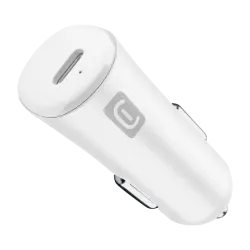 Автомобильное зарядное устройство Cellularline USB-C to Lightning, 20 Вт, белое