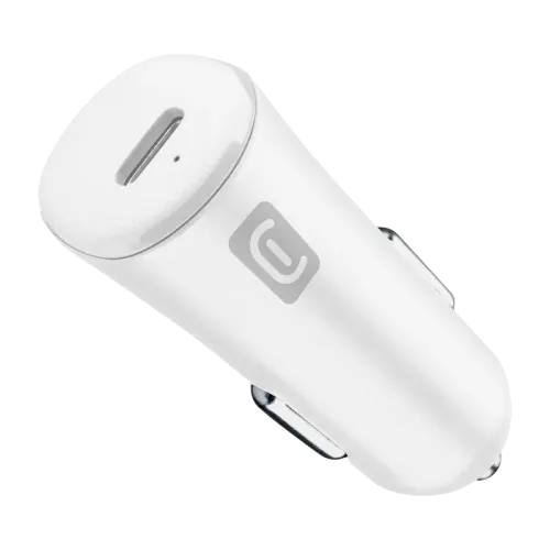 Автомобильное зарядное устройство Cellularline USB-C to Lightning, 20 Вт, белое Автомобильное зарядное устройство Cellularline USB-C to Lightning, 20 Вт, белое