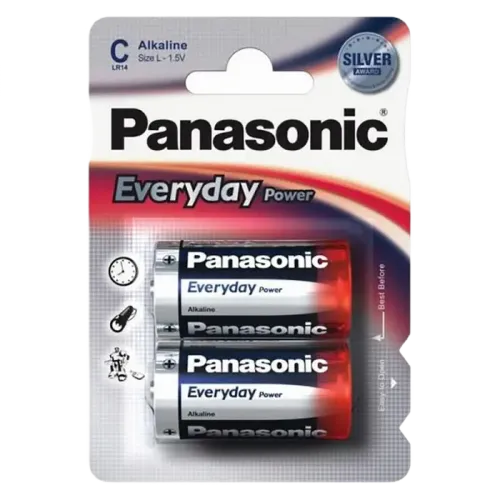 Батарейки Panasonic Alkaline Power LR14REE C (LR14), 1.5 В, щелочные, 2 шт. Батарейки Panasonic Alkaline Power LR14REE C (LR14), 1.5 В, щелочные, 2 шт.