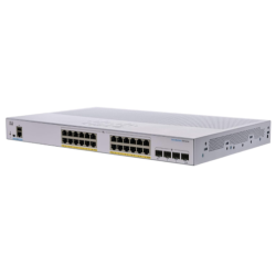 Управляемый коммутатор Cisco CBS250-24P-4X, 24x Gigabit PoE, 4x 10G SFP+