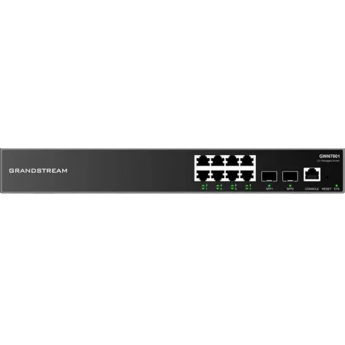 Управляемый сетевой коммутатор Grandstream GWN7801 8 портов Gigabit, 2 SFP Черный