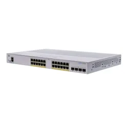 Управляемый коммутатор Cisco CBS250-24FP-4X, 24x Gigabit Ethernet, 24x PoE, 4x SFP