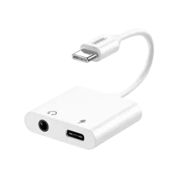 Аудиоадаптер Remax RL-LA11 USB Type-C на 3,5 мм, белый, 12 см Аудиоадаптер Remax RL-LA11 USB Type-C на 3,5 мм, белый, 12 см