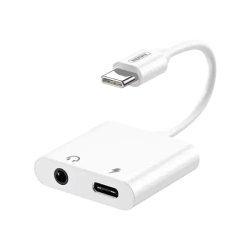 Аудиоадаптер Remax RL-LA11 USB Type-C на 3,5 мм, белый, 12 см