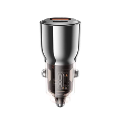 Автомобильное зарядное устройство XO CC58, PD + QC 3.0, 95 Вт, серое
