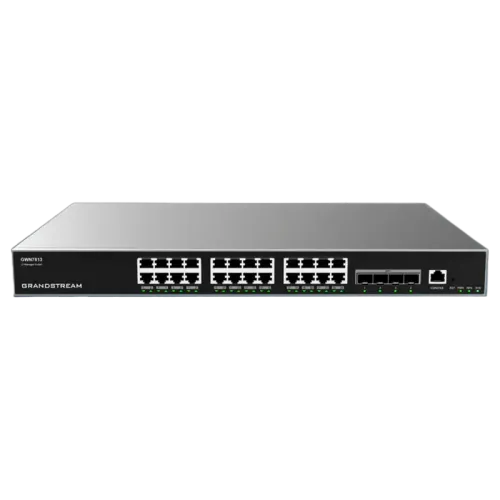 Сетевой коммутатор Grandstream GWN7813, 24x Gigabit Ethernet, 4x SFP+, черный