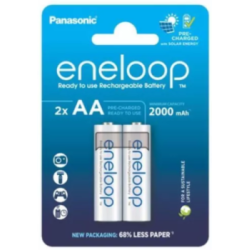 Аккумуляторные батарейки Panasonic Eneloop BK-3MCDE/2CP AA, Ni-MH, 2000 мАч, 2 шт.