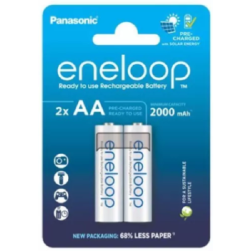 Аккумуляторные батарейки Panasonic Eneloop BK-3MCDE/2CP AA, Ni-MH, 2000 мАч, 2 шт. Аккумуляторные батарейки Panasonic Eneloop BK-3MCDE/2CP AA, Ni-MH, 2000 мАч, 2 шт.