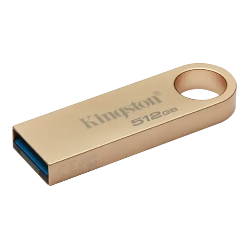 USB-флешка Kingston DataTraveler SE9 G3 512 ГБ USB 3.2, 220 МБ/с, золотая
