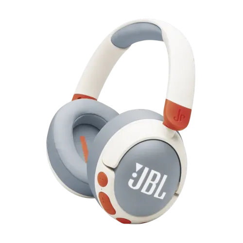 Детские беспроводные наушники JBL JR470NC с шумоподавлением, белые/серые Детские беспроводные наушники JBL JR470NC с шумоподавлением, белые/серые
