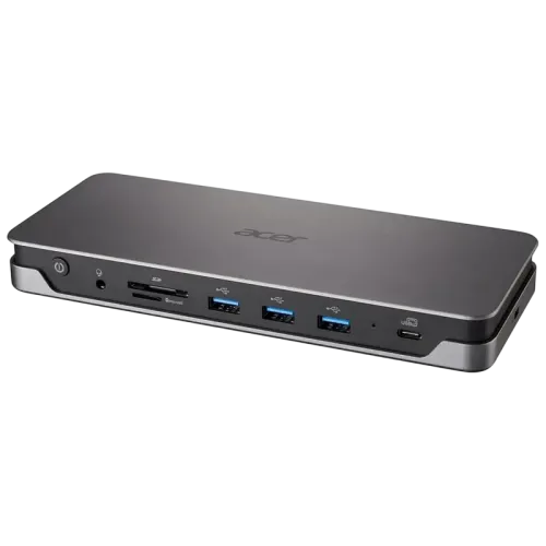 Док-станция Acer GP.DCK11.01Q, 11 портов, HDMI, DisplayPort, USB-C, LAN, серая