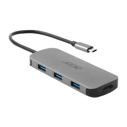 Док-станция Acer HP.DSCAB.018, USB Type-C, 3x USB-A, HDMI, SD и MicroSD, серебристая Док-станция Acer HP.DSCAB.018, USB Type-C, 3x USB-A, HDMI, SD и MicroSD, серебристая
