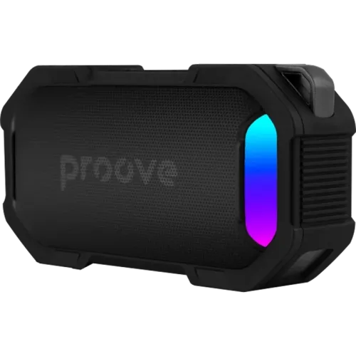 Портативная Bluetooth-колонка Proove Black Rock 10 Вт, IPX7, RGB, чёрная Портативная Bluetooth-колонка Proove Black Rock 10 Вт, IPX7, RGB, чёрная
