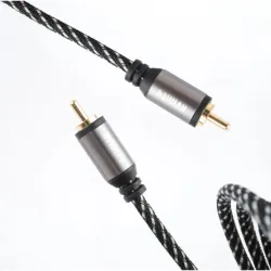 Кабель Avinity Digital RCA 1,5 м, 1RCA-1RCA, тканевая оплётка, позолоченные контакты