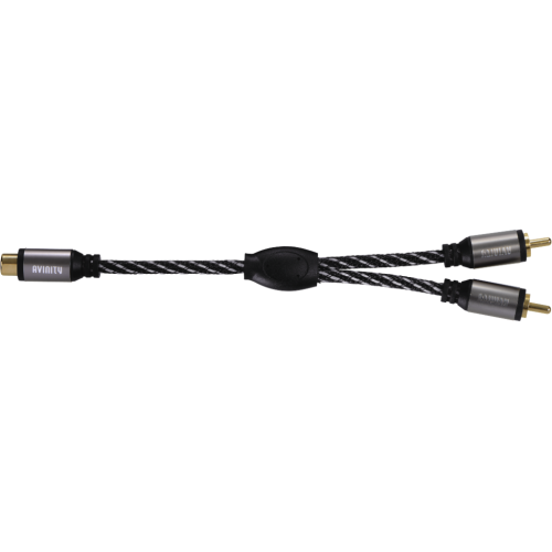 Кабель для сабвуфера Avinity RCA с адаптером 2 RCA, 3 м, тканевая оплётка, позолоченные контакты
