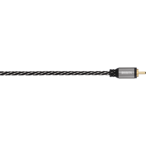 Кабель для сабвуфера Avinity RCA с адаптером 2 RCA, 5 м, тканевая оплётка