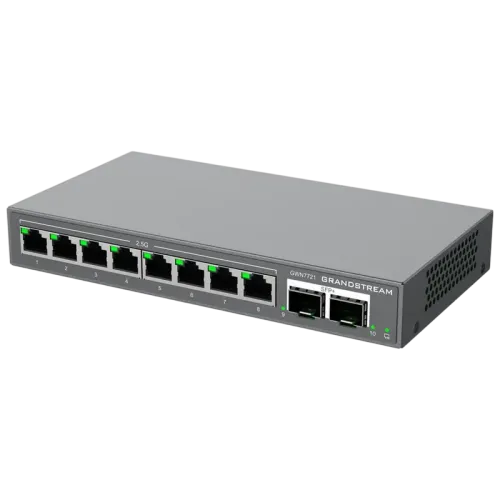 Сетевой коммутатор Grandstream GWN7721 8x 2.5G Ethernet, 2x SFP+ Серый Сетевой коммутатор Grandstream GWN7721 8x 2.5G Ethernet, 2x SFP+ Серый
