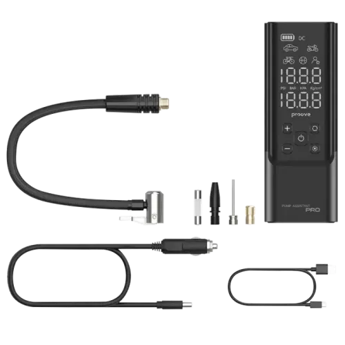 Автомобильный компрессор Proove Pump Assistant Pro 120 Вт, 7500 мАч, чёрный
