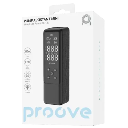 Автомобильный компрессор Proove Pump Assistant Mini 85 Вт, 3,5 бар, чёрный