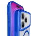 Чехол для Apple iPhone 17 Pro Max Cellularline Iconic Mag Case MagSafe каучук, прозрачный, синий
