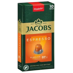 Кофе в капсулах Jacobs Espresso Classico, арабика и робуста, 10 шт. Кофе в капсулах Jacobs Espresso Classico, арабика и робуста, 10 шт.