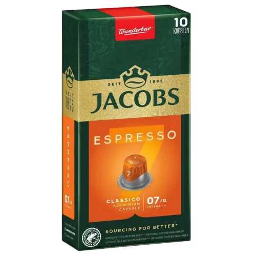 Кофе в капсулах Jacobs Espresso Classico, арабика и робуста, 10 шт. Кофе в капсулах Jacobs Espresso Classico, арабика и робуста, 10 шт.