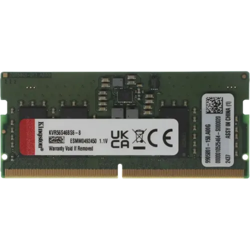 Оперативная память Kingston ValueRAM KVR56S46BS6-8 8 ГБ DDR5 5600 МГц SO-DIMM CL46