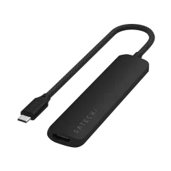 USB-C хаб Satechi Slim Multiport 6-in-1, HDMI, USB 10 Гбит/с, PD 100 Вт, черный