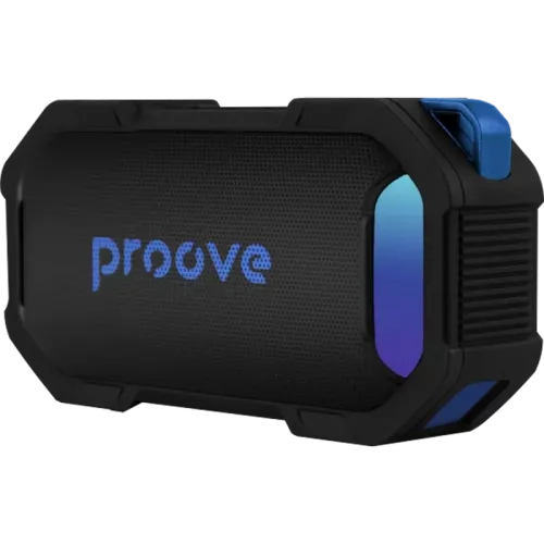 Портативная колонка Proove Black Rock 10 Вт, IPX7, чёрно-синяя Портативная колонка Proove Black Rock 10 Вт, IPX7, чёрно-синяя