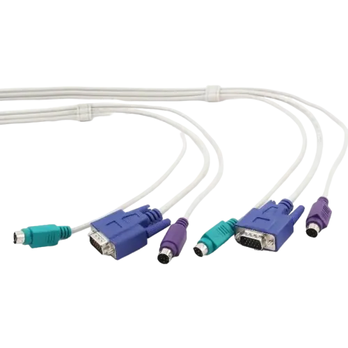 KVM-кабель Gembird CC-KVM-10 VGA + 2 x PS/2, 3 м, серый KVM-кабель Gembird CC-KVM-10 VGA + 2 x PS/2, 3 м, серый