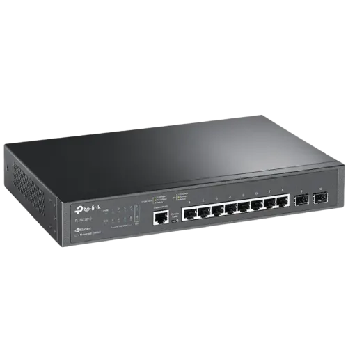 Управляемый коммутатор TP-Link SG3210 8 портов Gigabit Ethernet, 2 SFP Черный Управляемый коммутатор TP-Link SG3210 8 портов Gigabit Ethernet, 2 SFP Черный