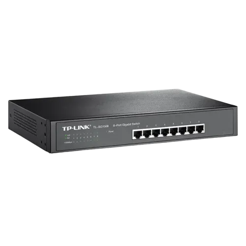 Сетевой коммутатор TP-Link TL-SG1008 8 портов Gigabit Ethernet, Rackmount Черный