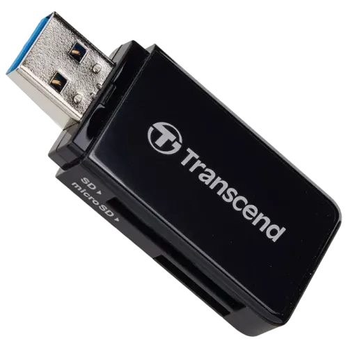 Картридер Transcend TS-RDF5, USB Type-A, SD и microSD, чёрный