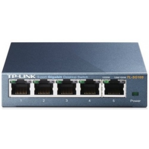 Сетевой коммутатор TP-Link TL-SG105 5x Gigabit, металлический корпус Сетевой коммутатор TP-Link TL-SG105 5x Gigabit, металлический корпус