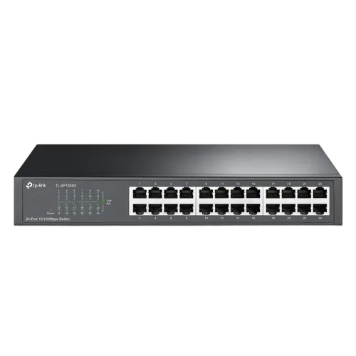Сетевой коммутатор TP-LINK TL-SF1024D, 24x Fast Ethernet, 100 Мбит/с, 1U