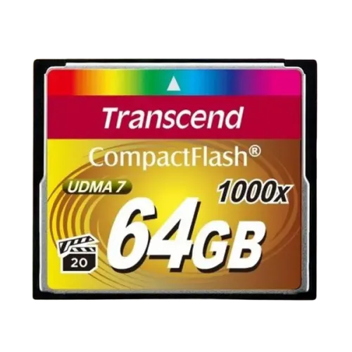 Карта памяти Transcend CompactFlash 1000 64 ГБ CF Type I, 160 МБ/с Карта памяти Transcend CompactFlash 1000 64 ГБ CF Type I, 160 МБ/с